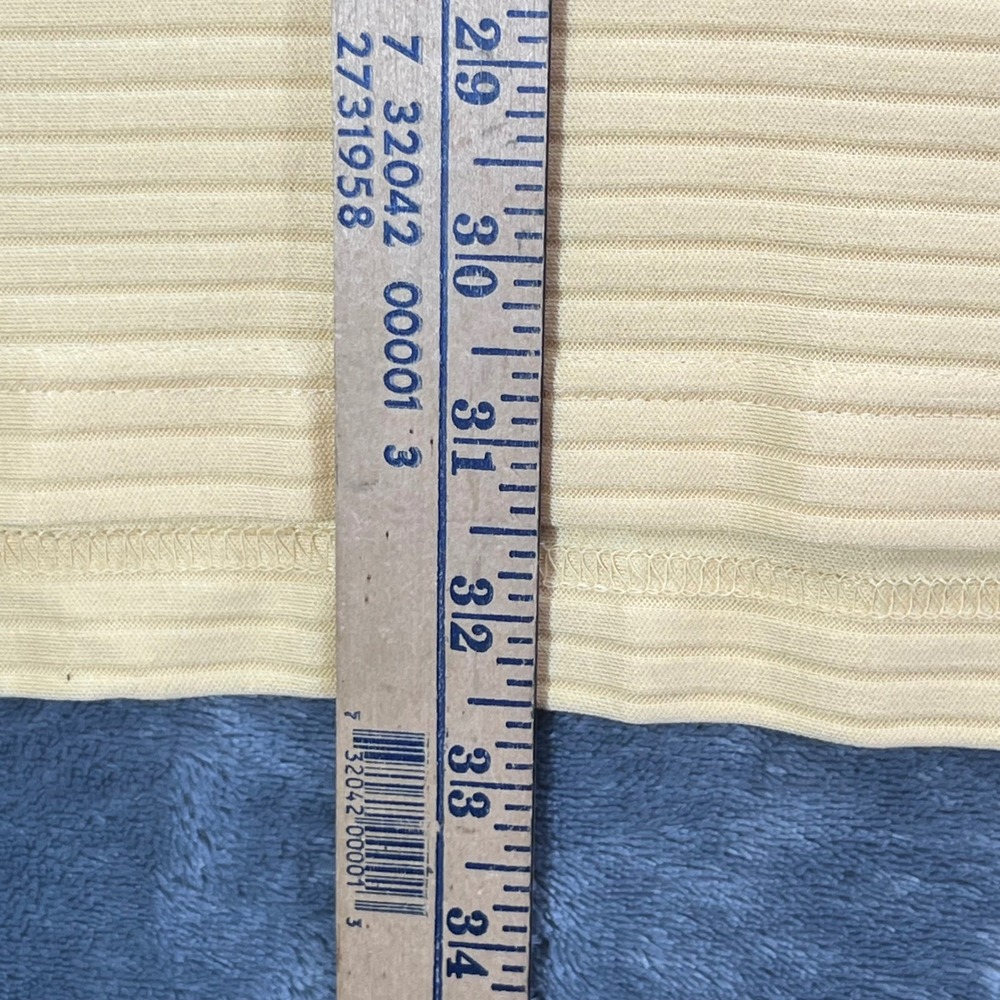 Tehama Clint Mens XL Polo Shirt Ale Yellow Mercerized Cotton Ribbed Neptune New - Picture 7 of 8